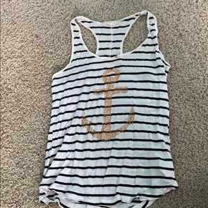 black & white tank top